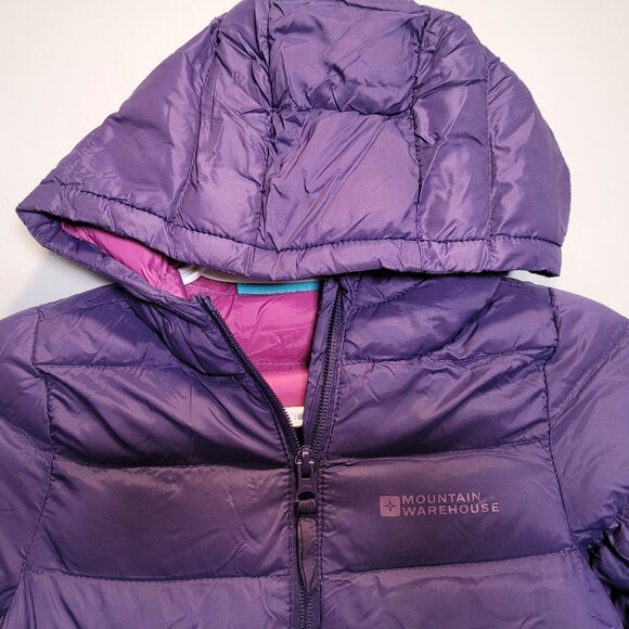 Girl's hooded puffer jacket- size 7–8. - Picture 2 of 7